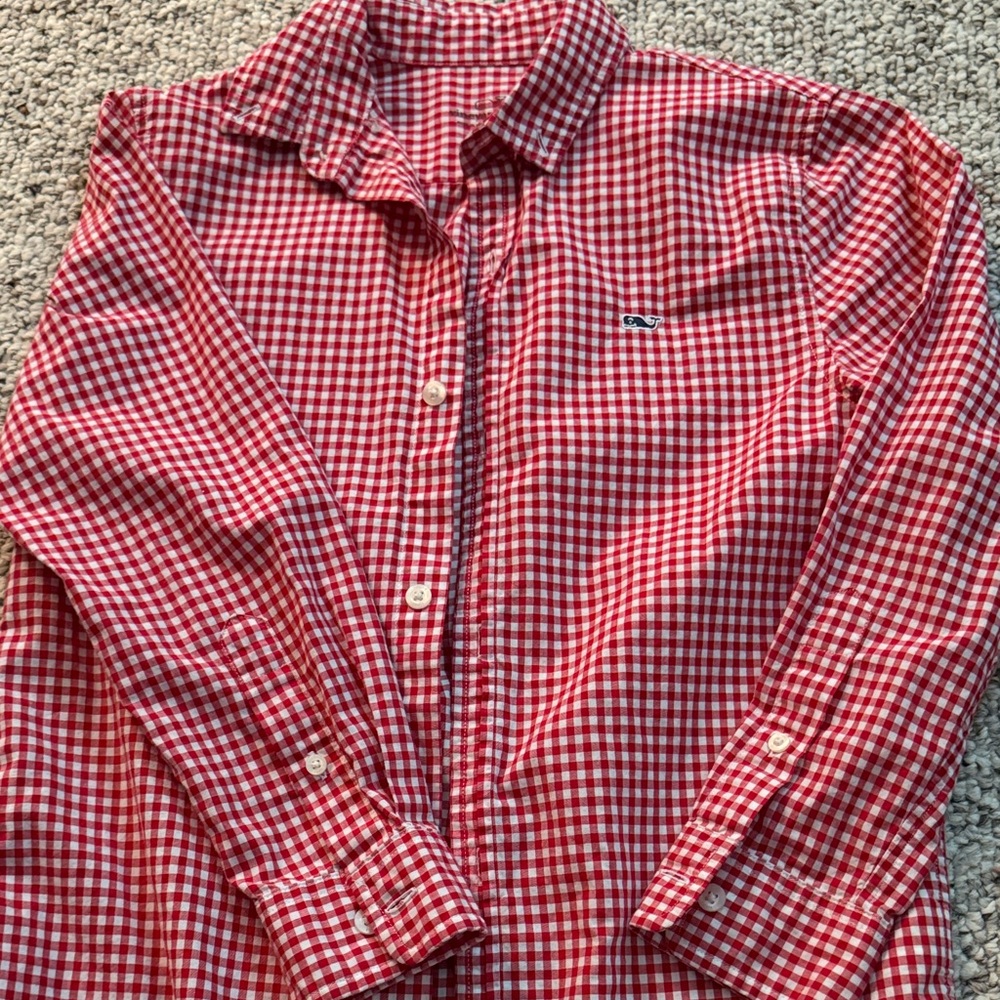 Vineyard Vines Red Checkered Men's Shirt